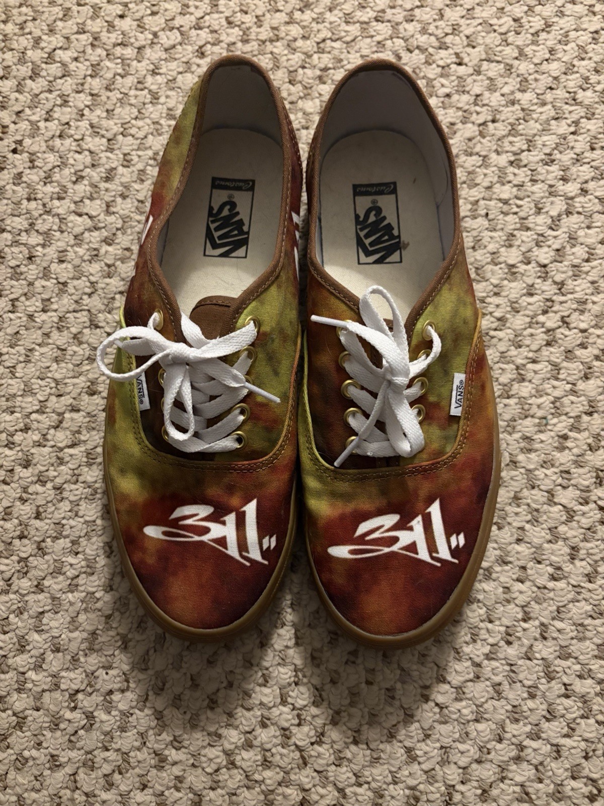 Custom 311 Grassroots Vans Authentic Men’s Size 10.5 Rare Tie Dye Hardly Worn