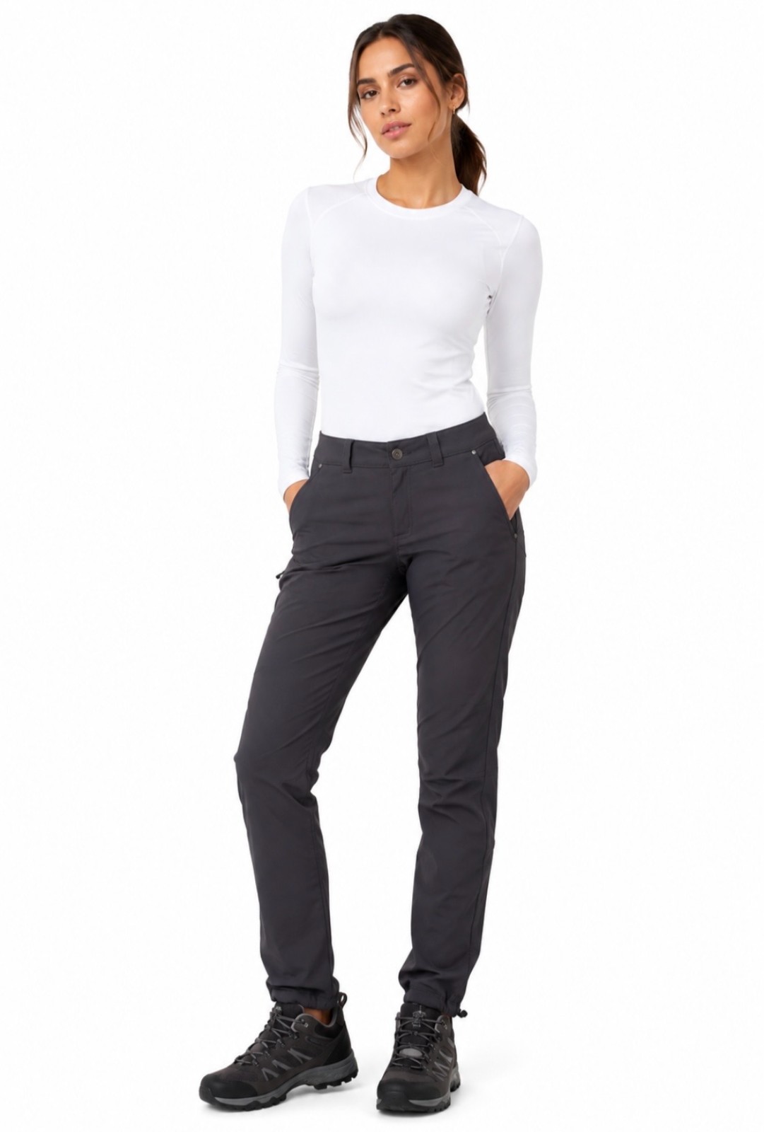 NEW Helly Hansen Womens Softshell Hiking Pants Charcoal Grey Stretch Size S