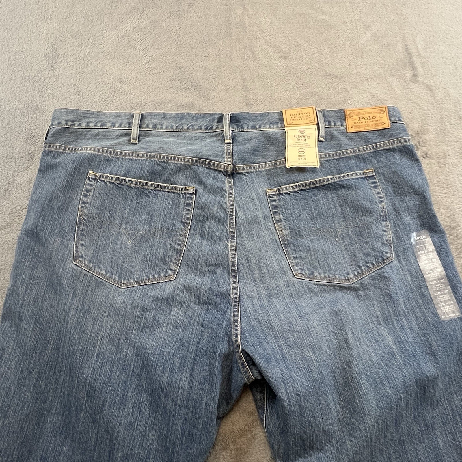 Polo Ralph Lauren Big & Tall Jeans 52B x 30 Hampton Relaxed Straight Leg NWT
