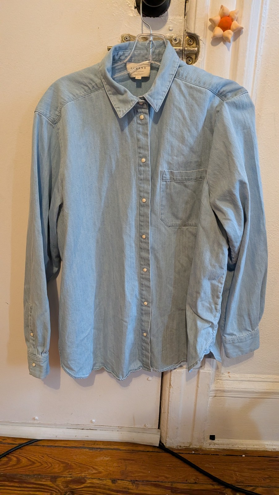 Sezane Max Shirt Light Denim Size 38 Button Down