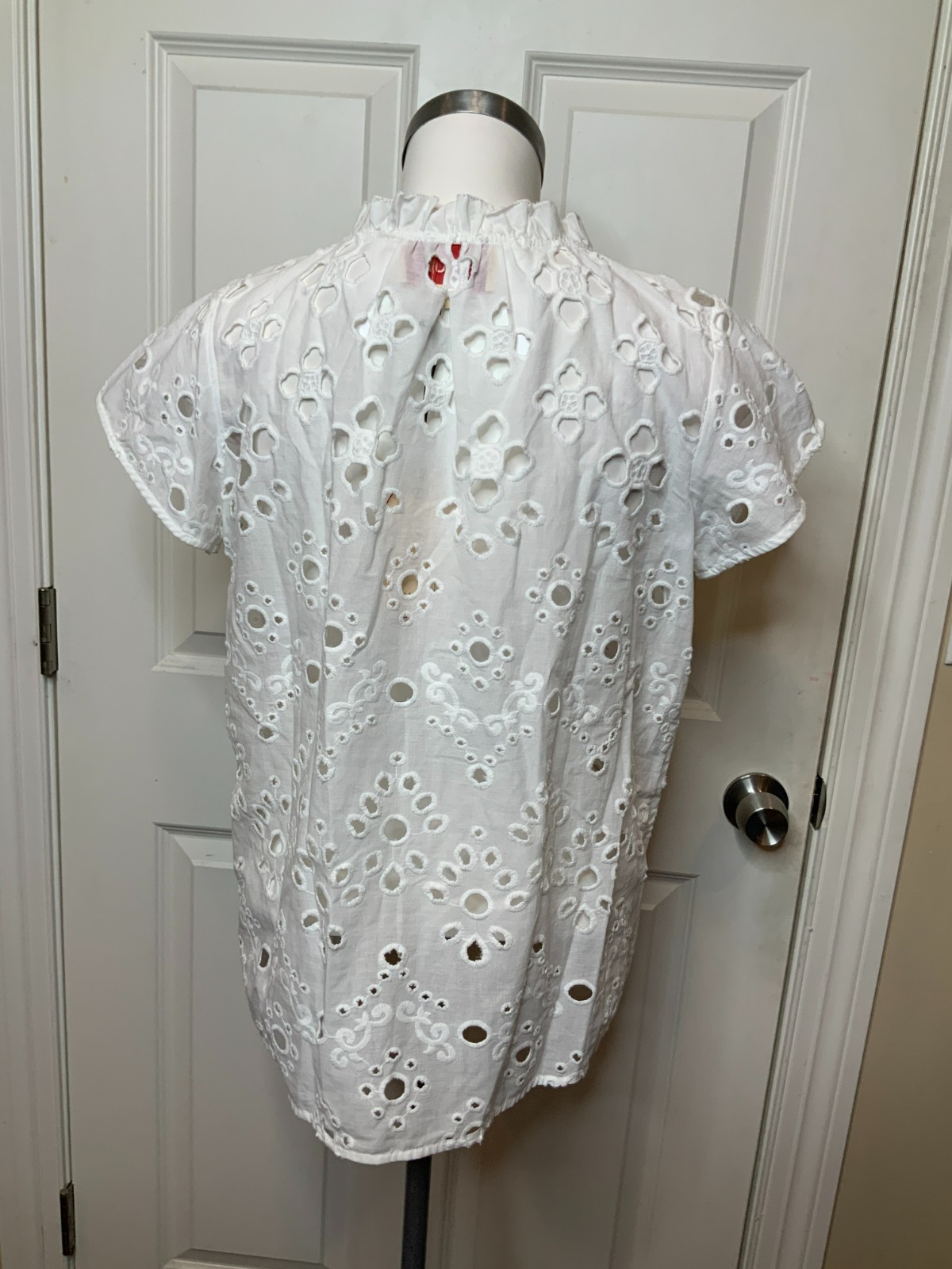Figue Chalk White Fia Top Floral Eyelet Shirt, Size XS, NWT! $398