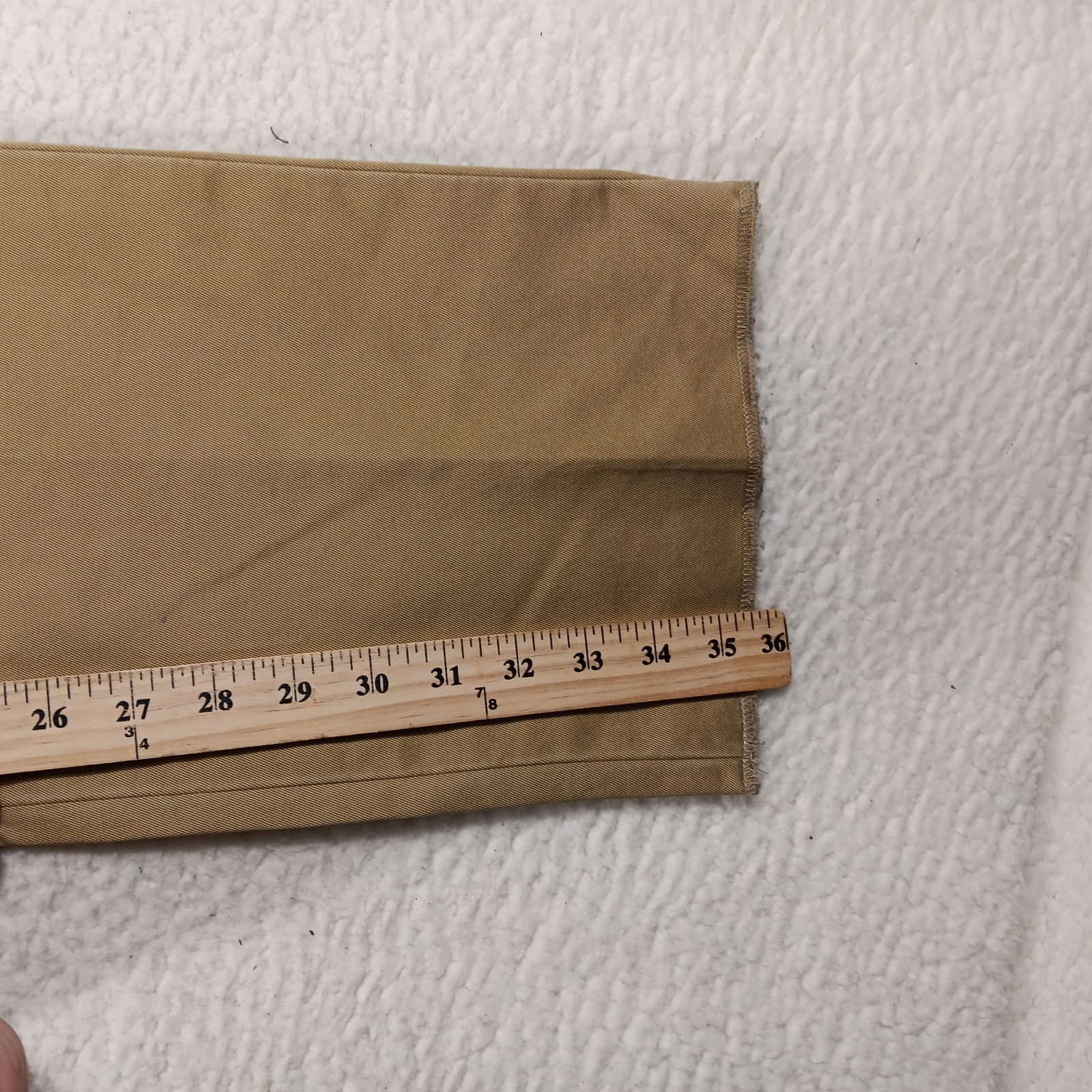 CC Filson Pants Mens 32 Tan British Khaki Twill Chino Unhemmed Workwear Office