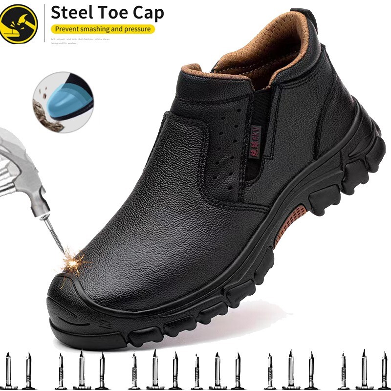 Steel toe shoes for Men New Composite toe work boot Anti-slip Welder Boots