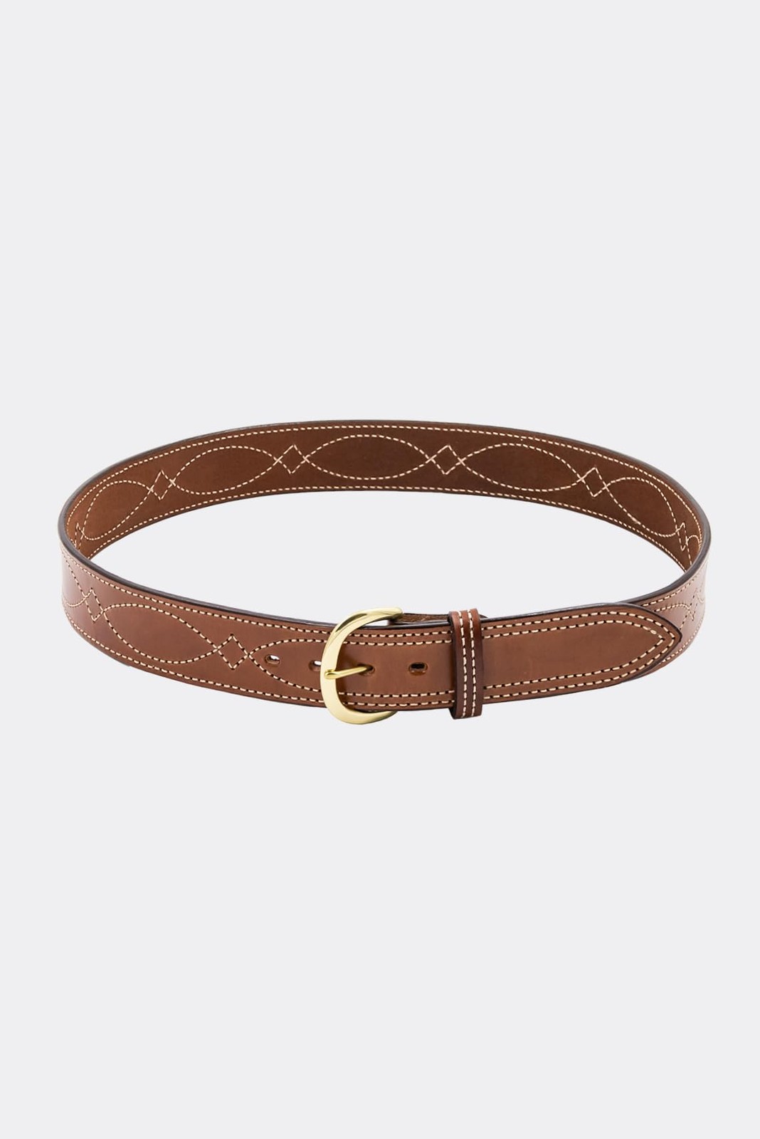 BIANCHI B9 Reversible Fancy Stitched Belt, Fits 1.75” (45mm) Belt Loops, Plain