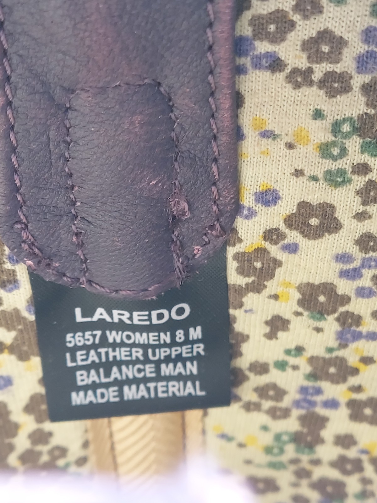 Laredo Boots Womens 8 M Leather Brown Purple Pink Square Toe Studded Western