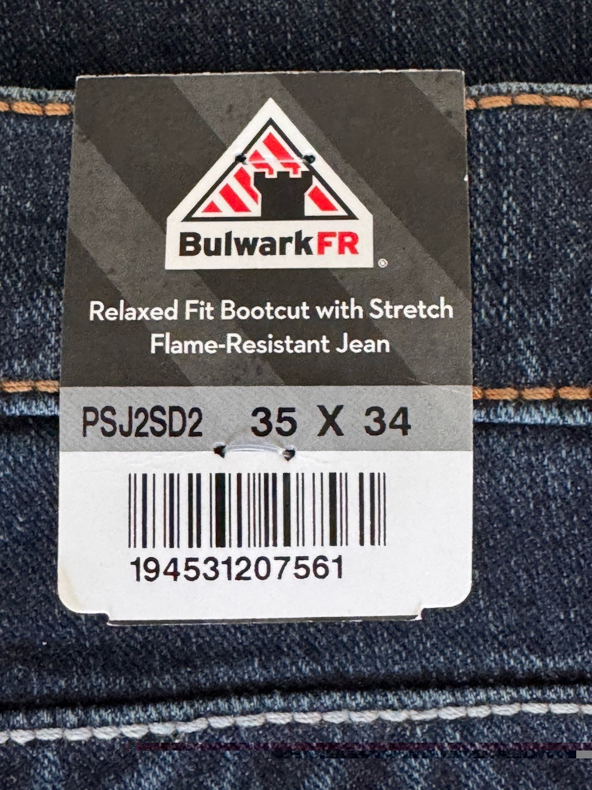 Bulwark FR Relaxed Fit Bootcut Flame Resistant Jeans Mens 35×34 Workwear CAT2