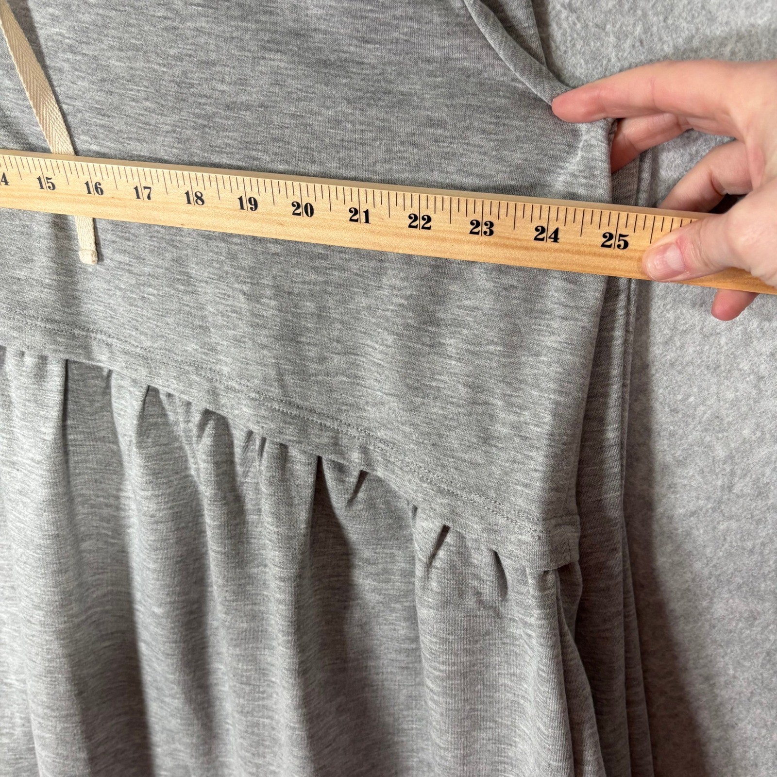 ChicSoul Ruffle Tunic Hoodie Sweatshirt 3XL Peplum Feminine Flowy Lounge Comfy