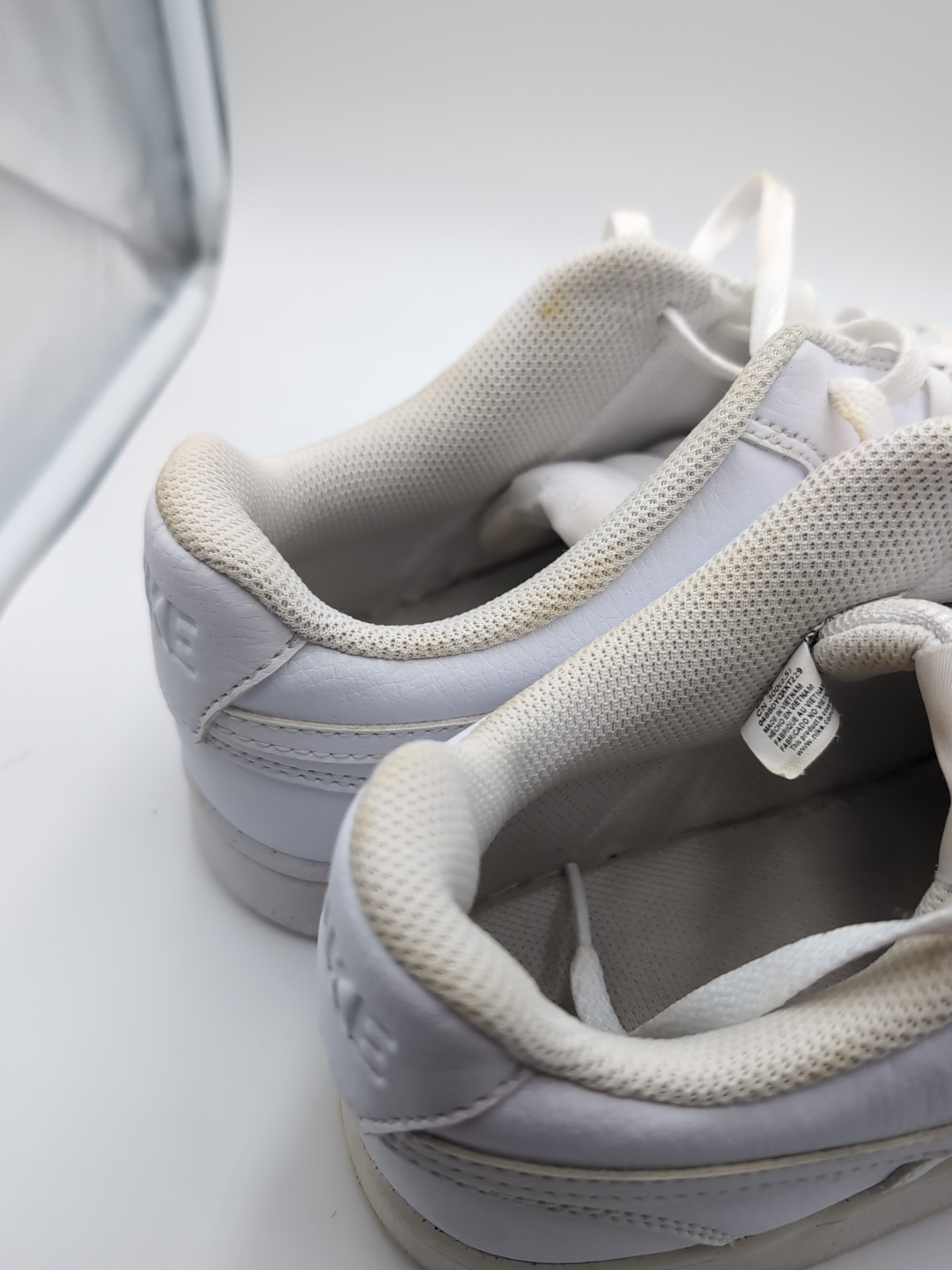 Size 12- Nike Court Vision Next Nature Low Triple White