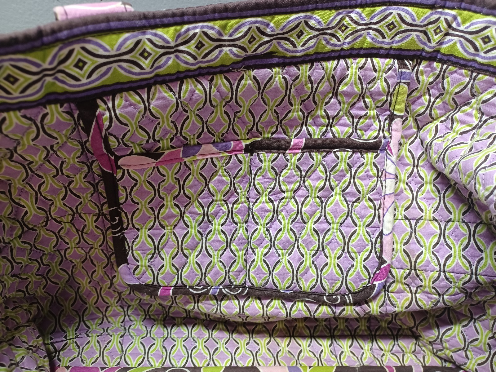 Vera Bradley Purple Punch Tote Handbag Purse