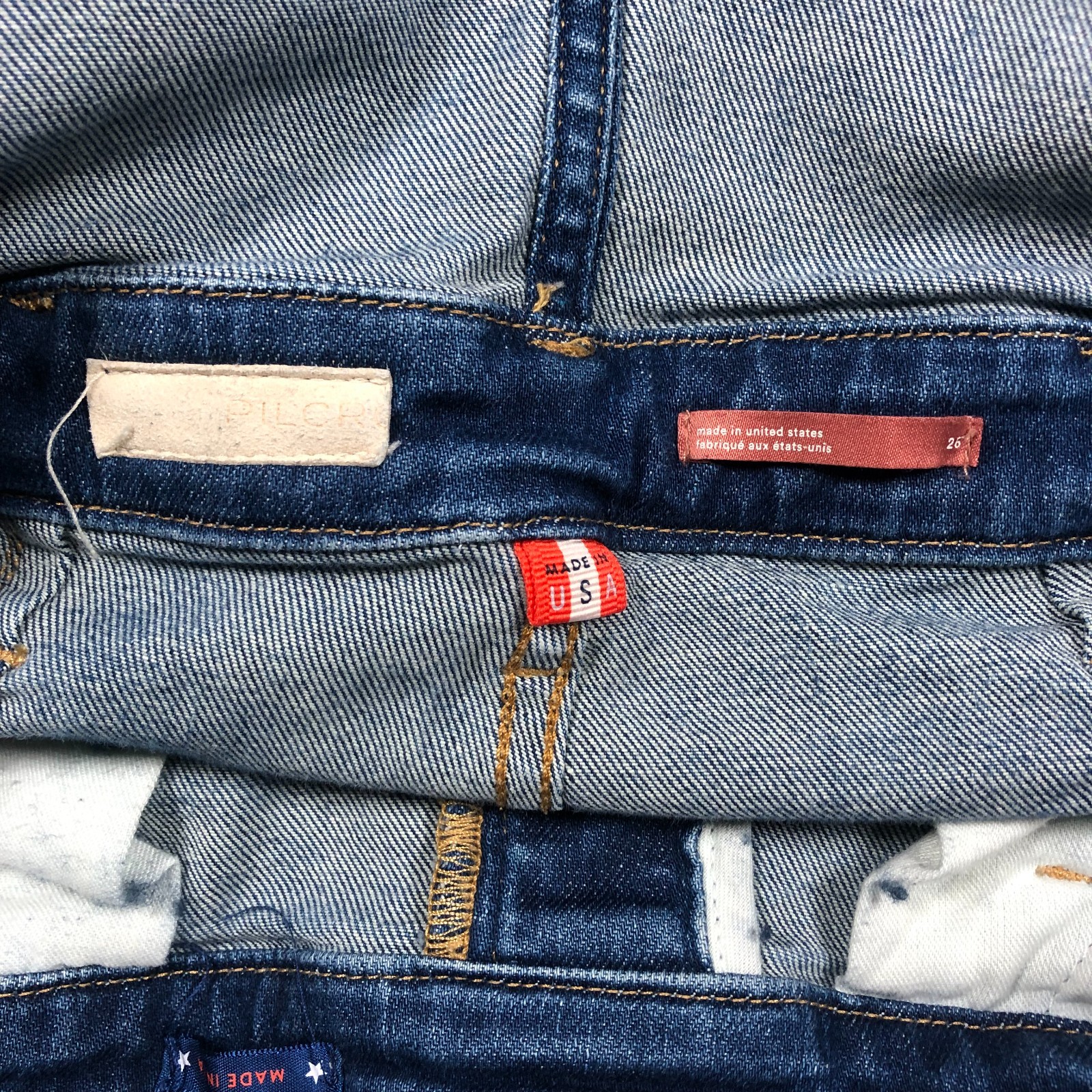 Womens Denim Lot 5pc Pilcro AG Silver Suki Jeans Upcycle Craft Repair Reseller