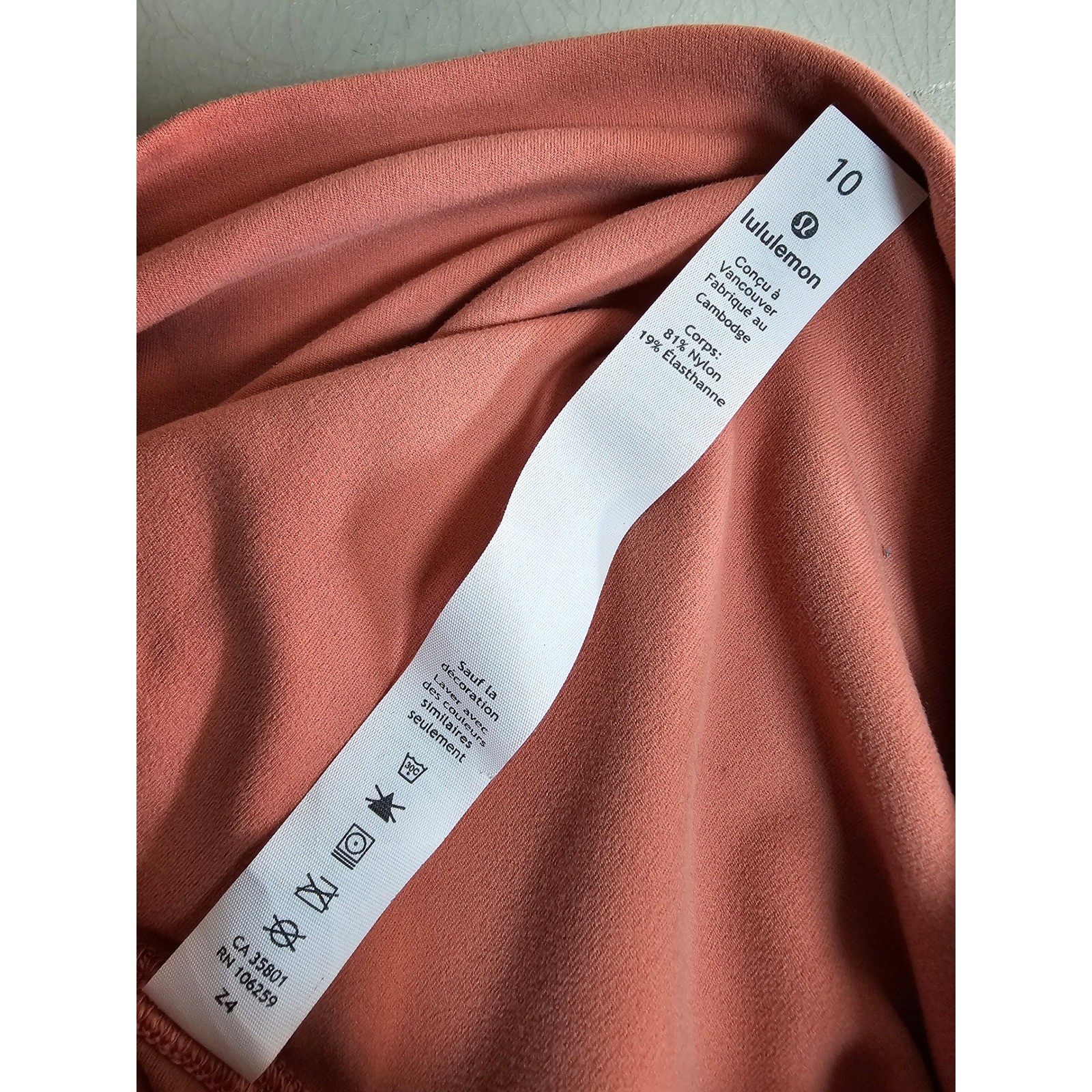 Lululemon Align High Rise Leggings 28 Inseam Terracotta Pink Orange Womens 10