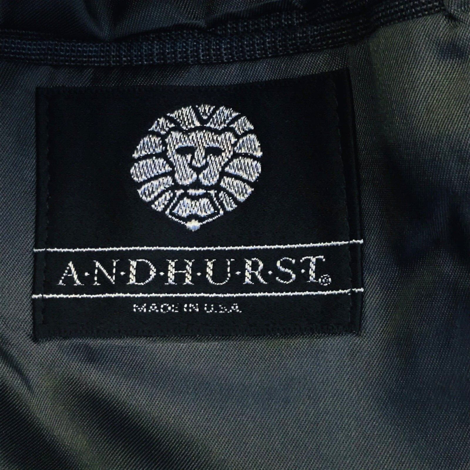 Andhurst Vintage Suit Glen Plaid Gray 42 Pants 36 Pleated No Cuff Preppy Career