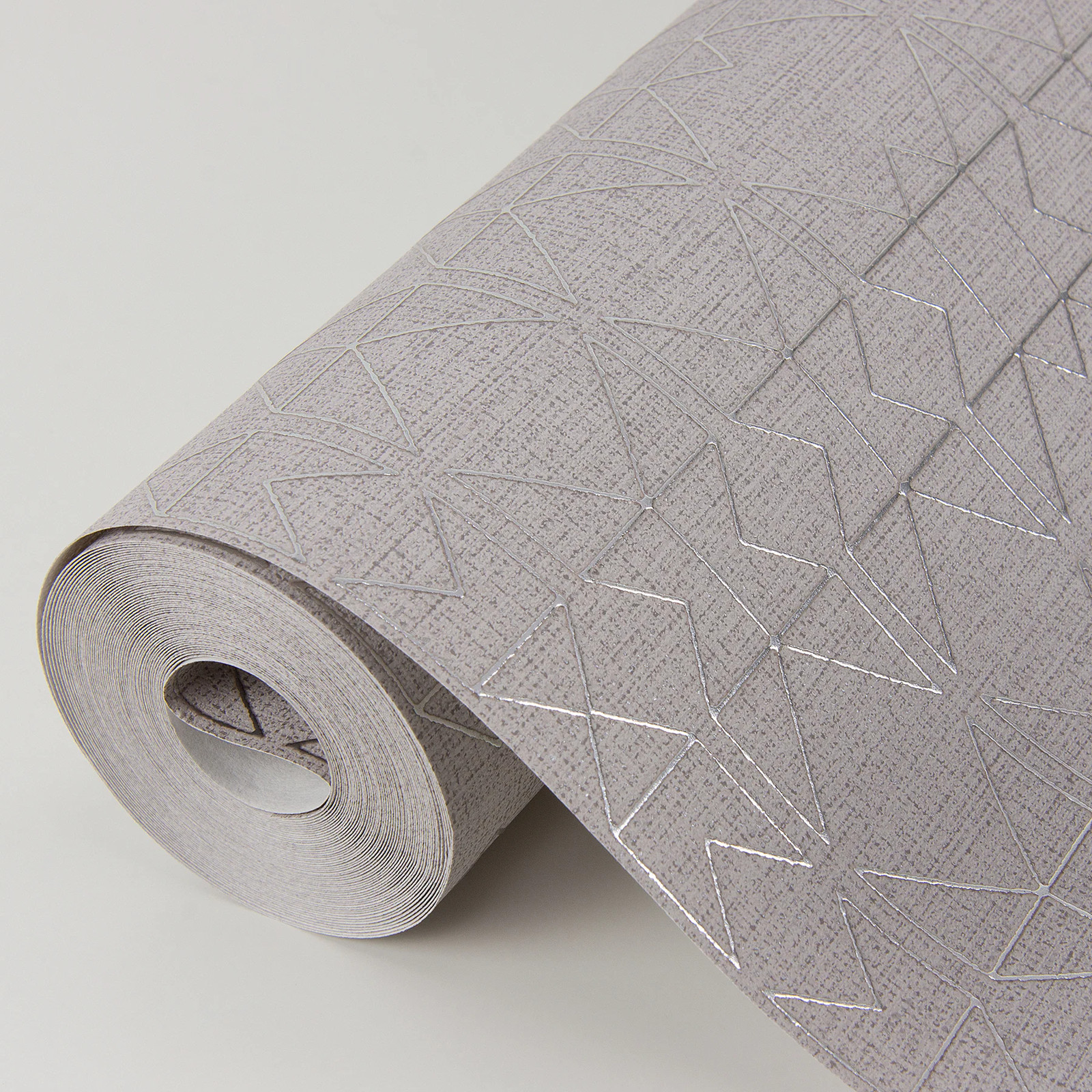 A-Street Prints Lustre 57.5-sq ft Silver Non-woven Textured Geometric 3D U|17303