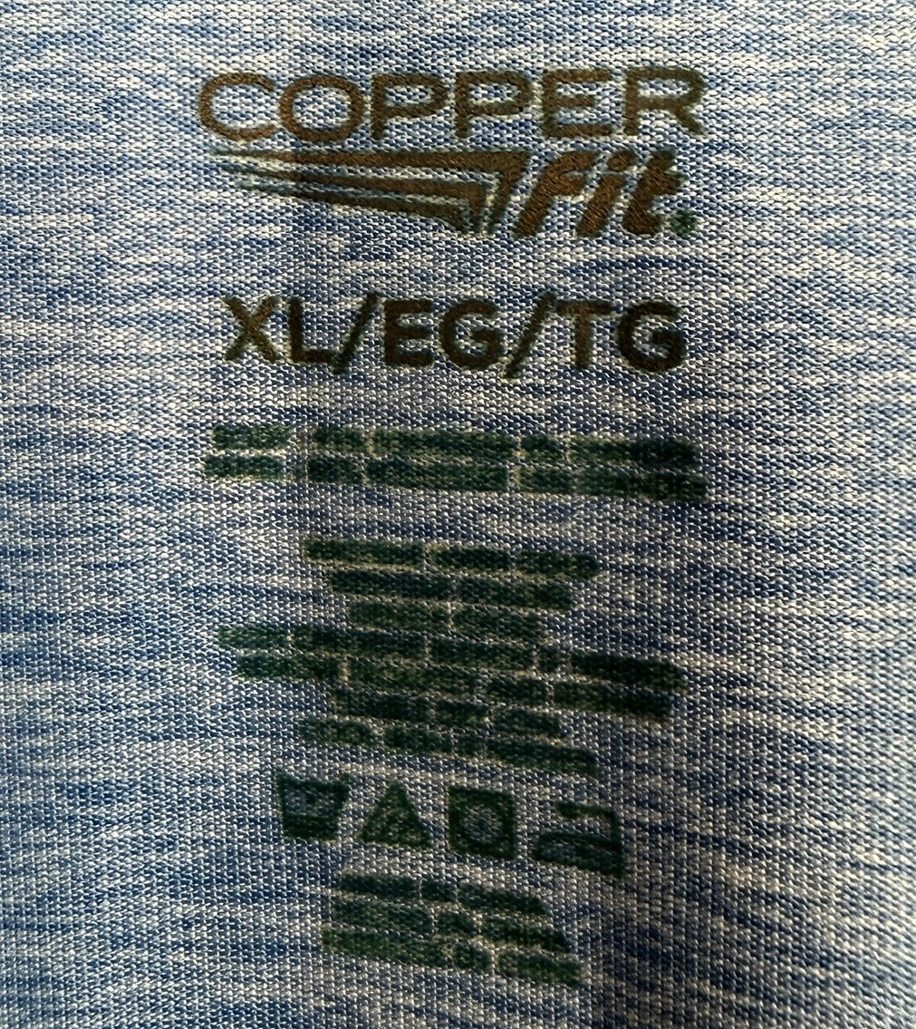 Copper fit live limitless Womens V neck XL pullover shirt Blue