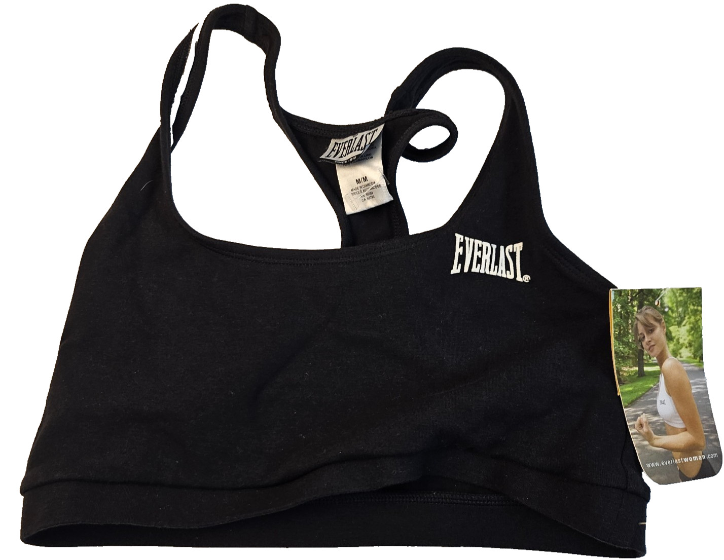 Everlast Black Womens Low impact Sports Leisure Yoga Sports Bra New with Tags