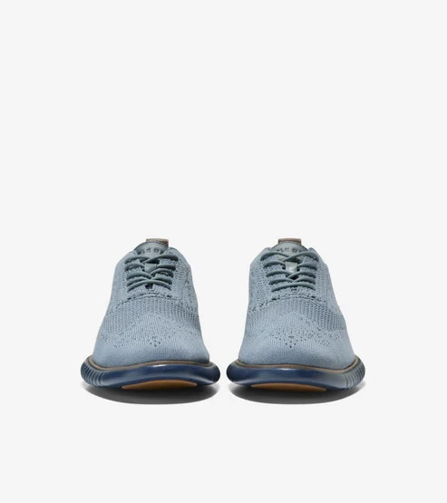 Cole Haan Men’s 2.ZERØGRAND Wingtip Oxford C37991, Stormy/Blue Wing Teal, 11 M