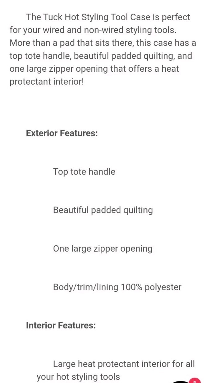 Lug Tuck Hot Hair Styling Iron Tool Case Carrier Gingham Blue 14″ x 8.5″ Expands