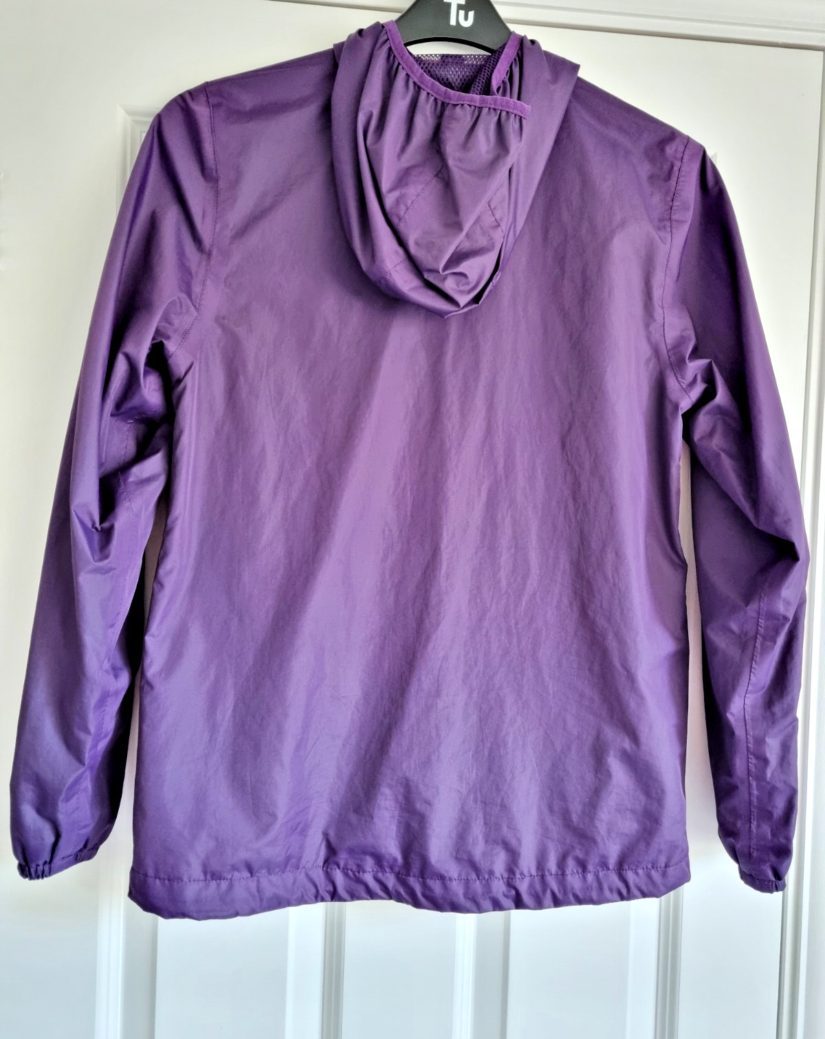 Freedom Trail Womens Windbreaker Jacket Size UK 8 Purple Hooded Showerproof