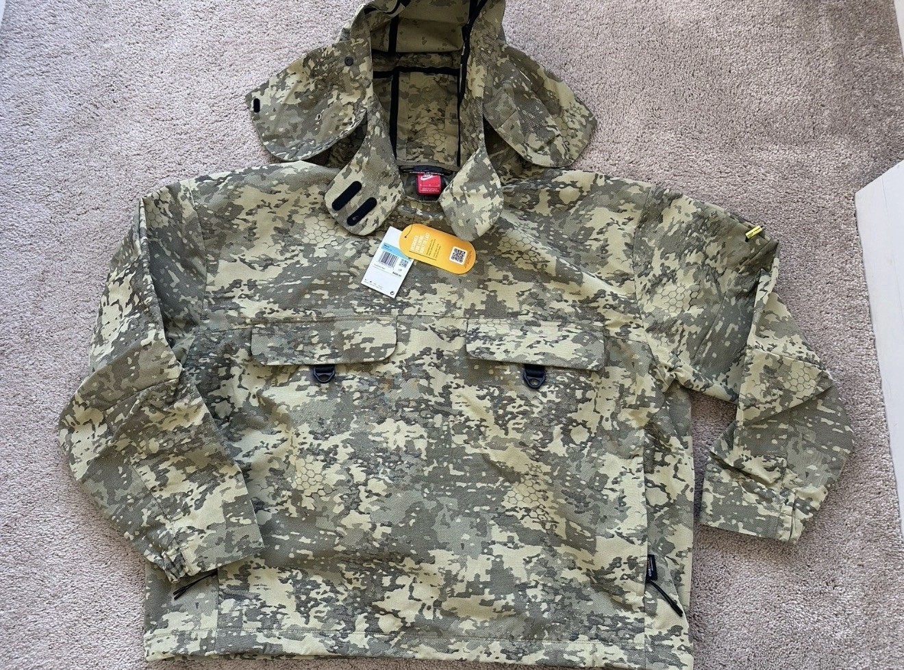 Nike Tech Woven CORDURA Jacket Camo Olive Black IF8494-276 – Men’s Size Medium