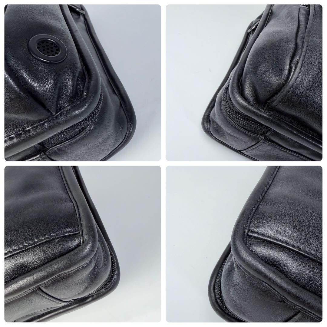TUMI Black Leather Briefcase T-Pass A4 PC Pocket Business Bag 963516D4