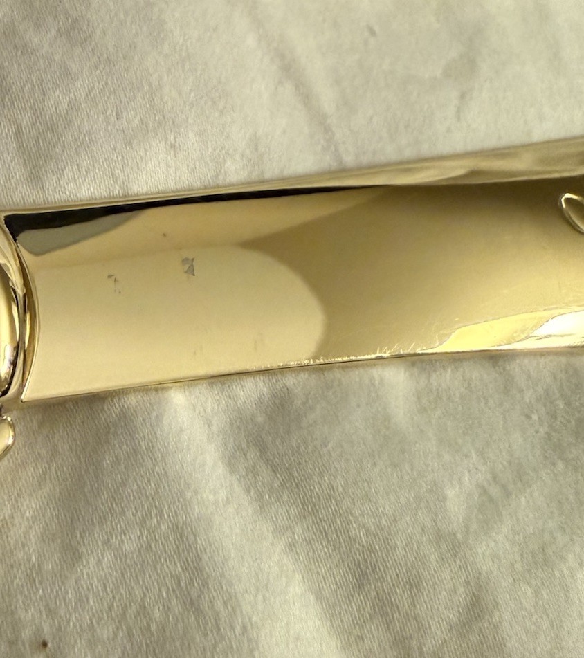 Gucci Made to Measure Shoe Horn Pre Owned In Original Box Gold Parfums 6 Inches