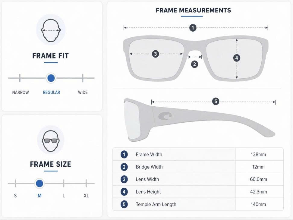 New in box Costa Rinconcito Blue Gradient /Grey Mirror 580p Polarized Sunglasses