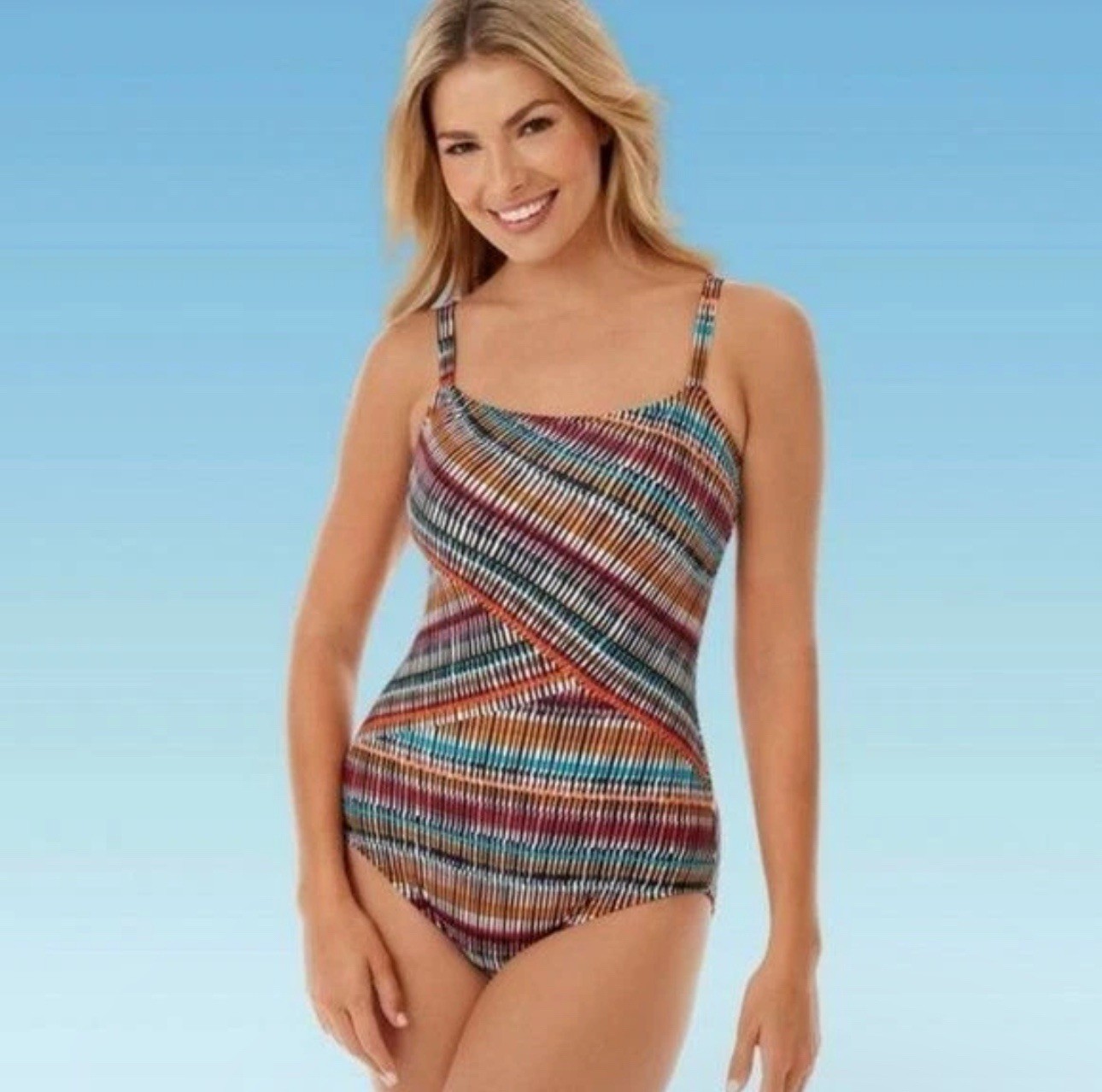 Womens One Piece Slimming Swimsuit Size 8 Miracle Brands Dream