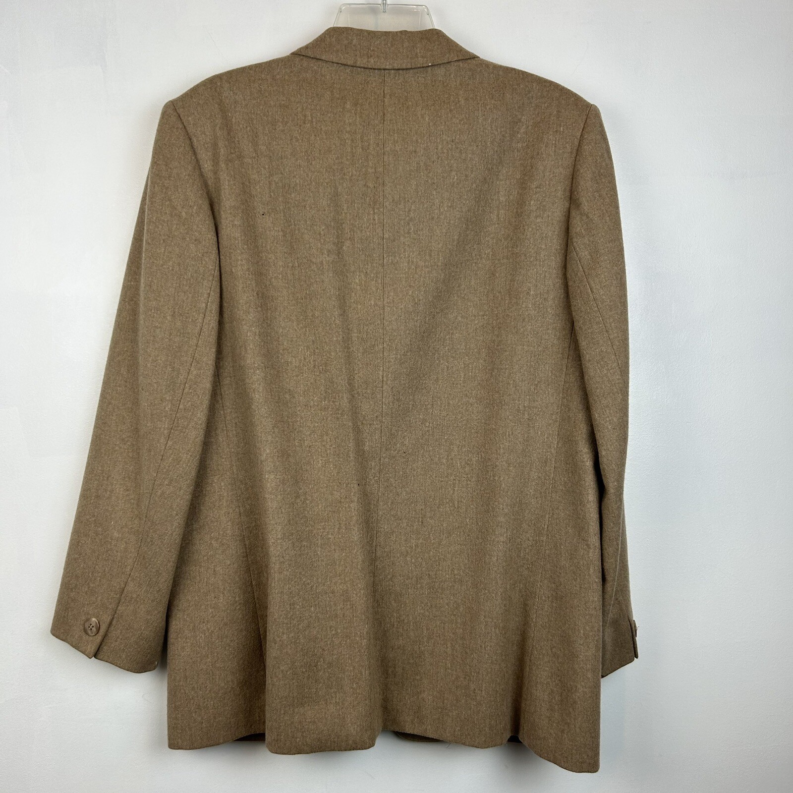 Pendleton Blazer Womens 14 Beige Virgin Wool Single Button Flaws Read