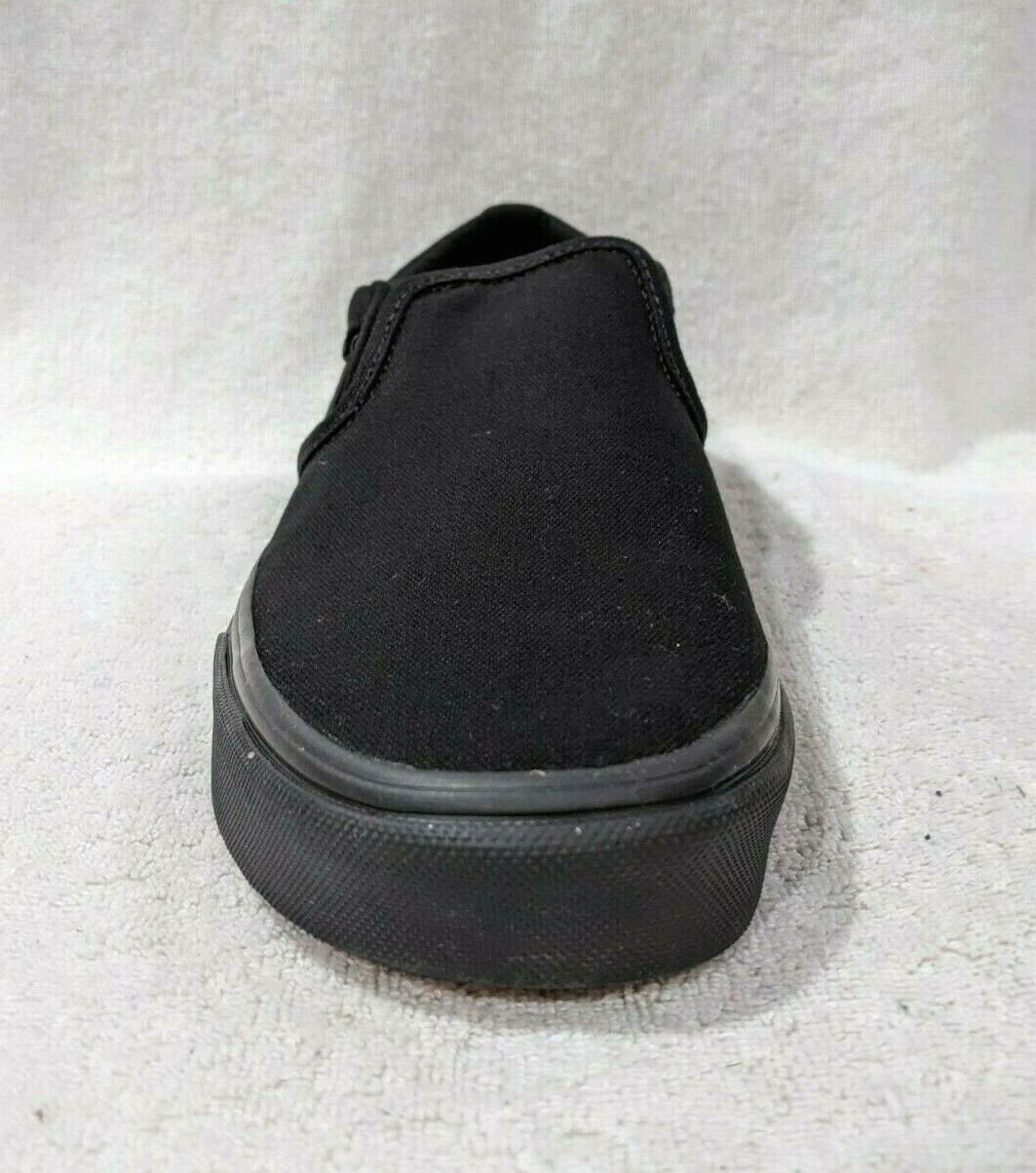 Vans Men’s Asher Black Canvas Slip On Skate Shoes – Size 9.5/10.5/12 NWB