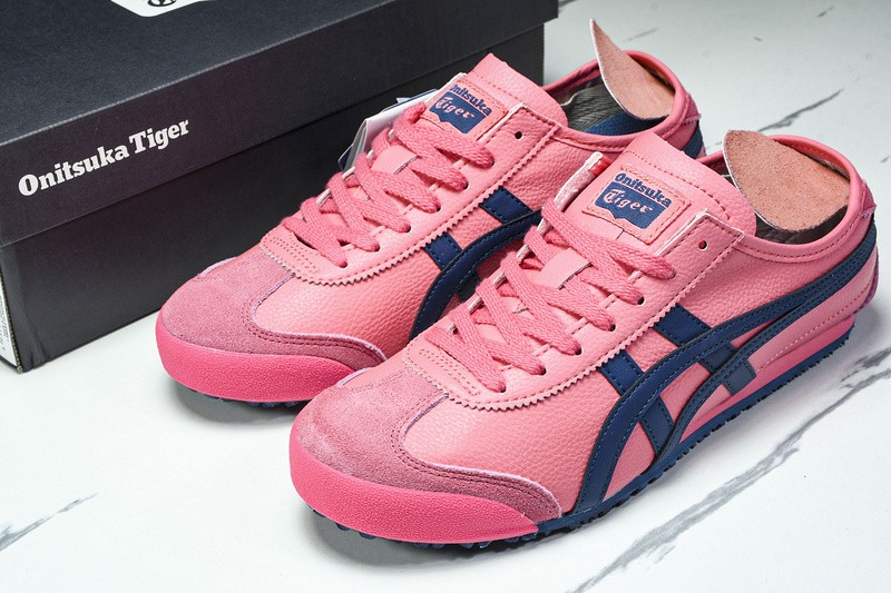 Onits*ka Tiger Mexico 66 Pink Cameo Mako Blue 1183B771-700 Unisex Size 4-11
