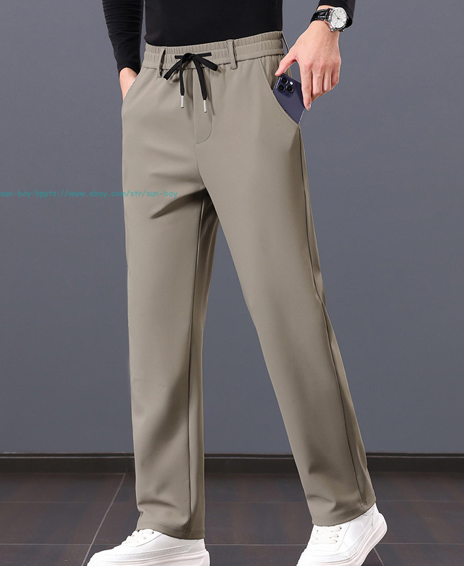 Winter Men Fleece Lined Joggers Pants Workout Warm Trousers Casual Straight Pant