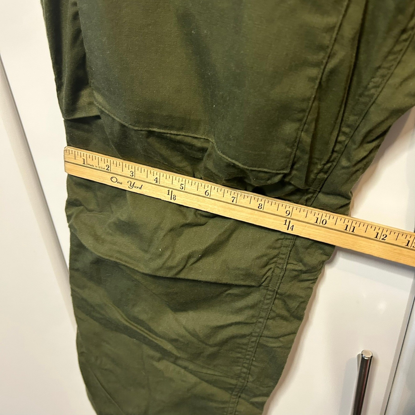 Vintage US Military Chemical Protective Trousers Winfield Mfg Large Green Cargo