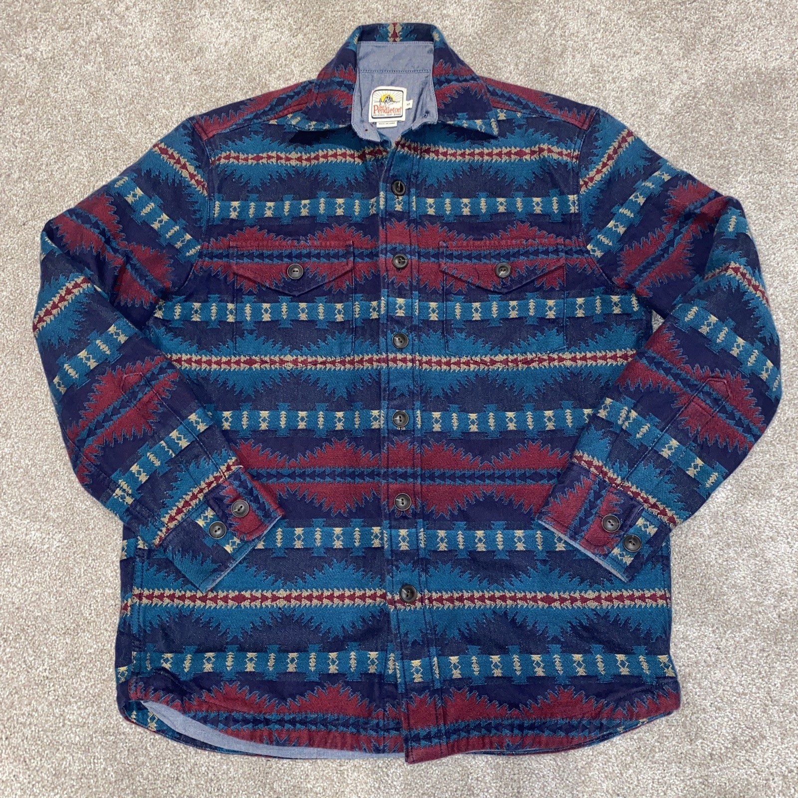 Pendleton Surf Pendleton Shirt Men’s XS Multicolor Southwestern Aztec Lined