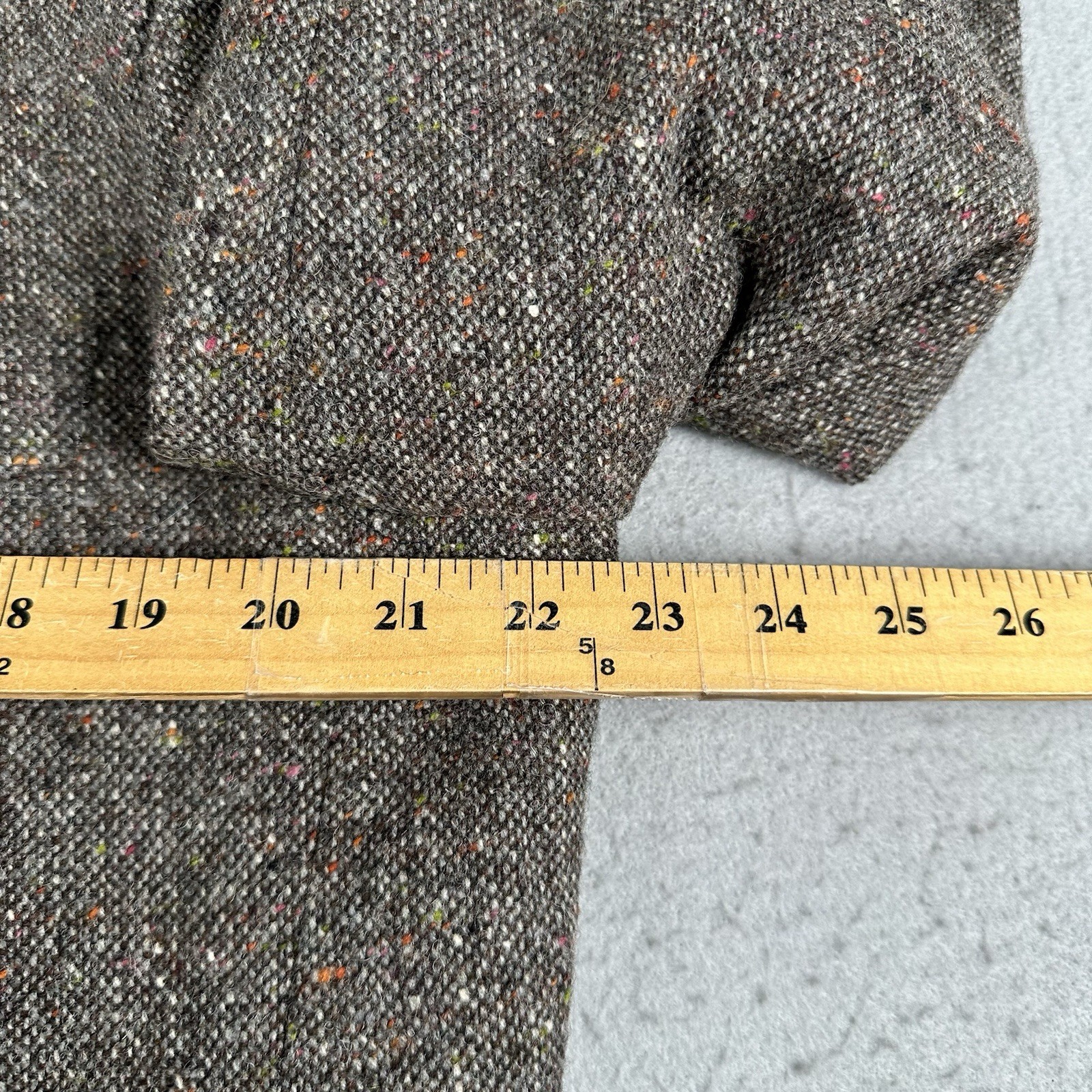 John Molloy Blazer Men’s 40 Long Brown Donegal Tweed Wool Jacket 2 Button