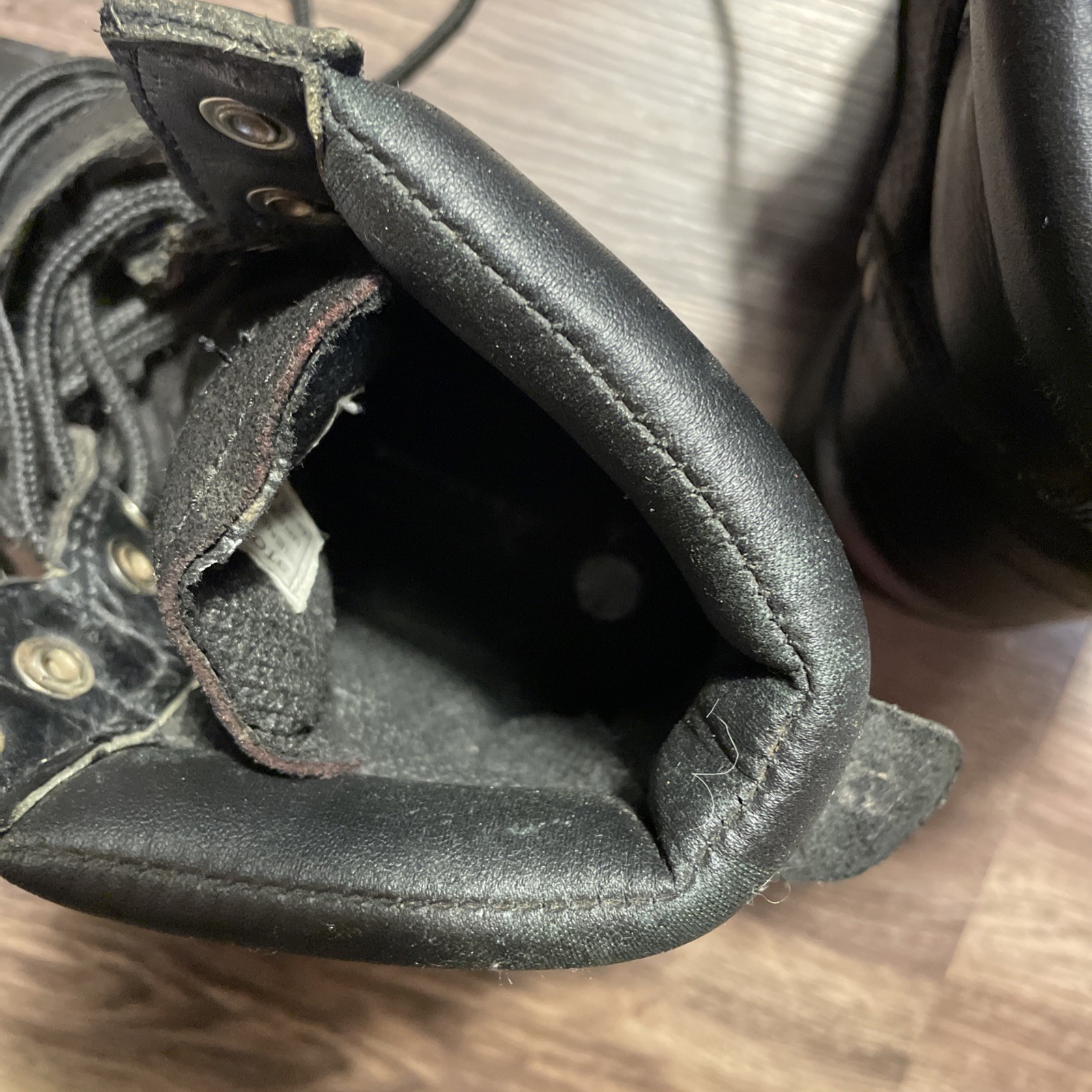 Element Motorcycle Boots Womens Size 9 Black Leather Logo Zip up Snap Lace Up