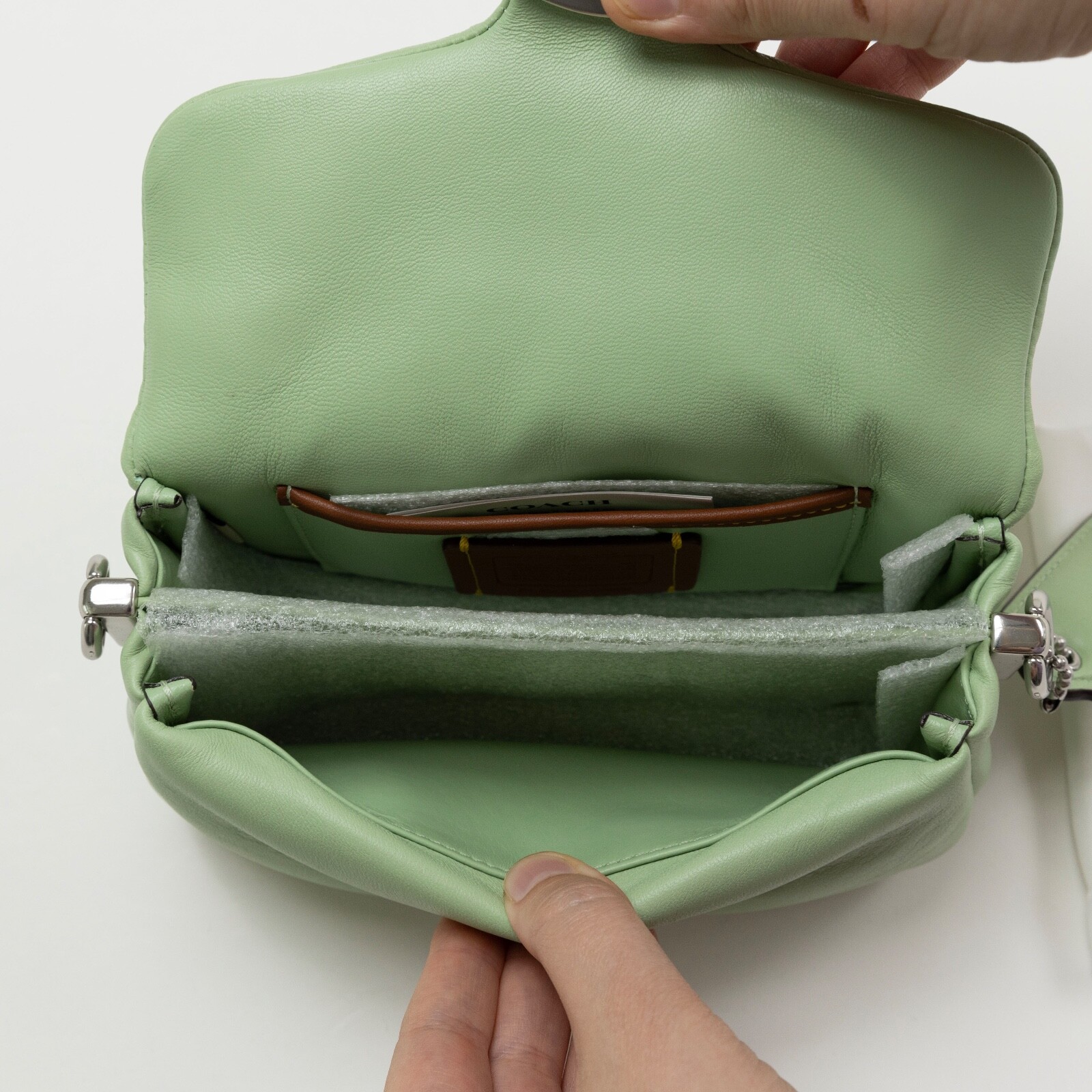 COACH Pillow Tabby Shoulder Bag 18 Pale Pistachio 0451