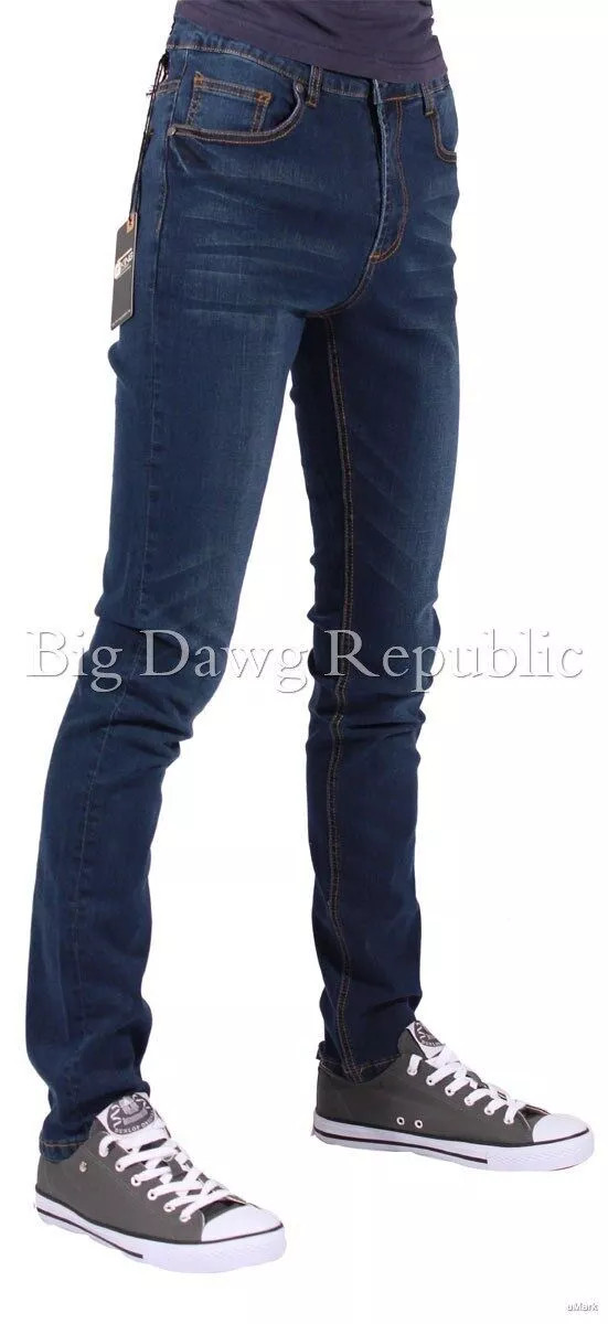 G-King Mens Skinny Fit Jeans Stretch Denim Slim Trousers Casual W30-W42