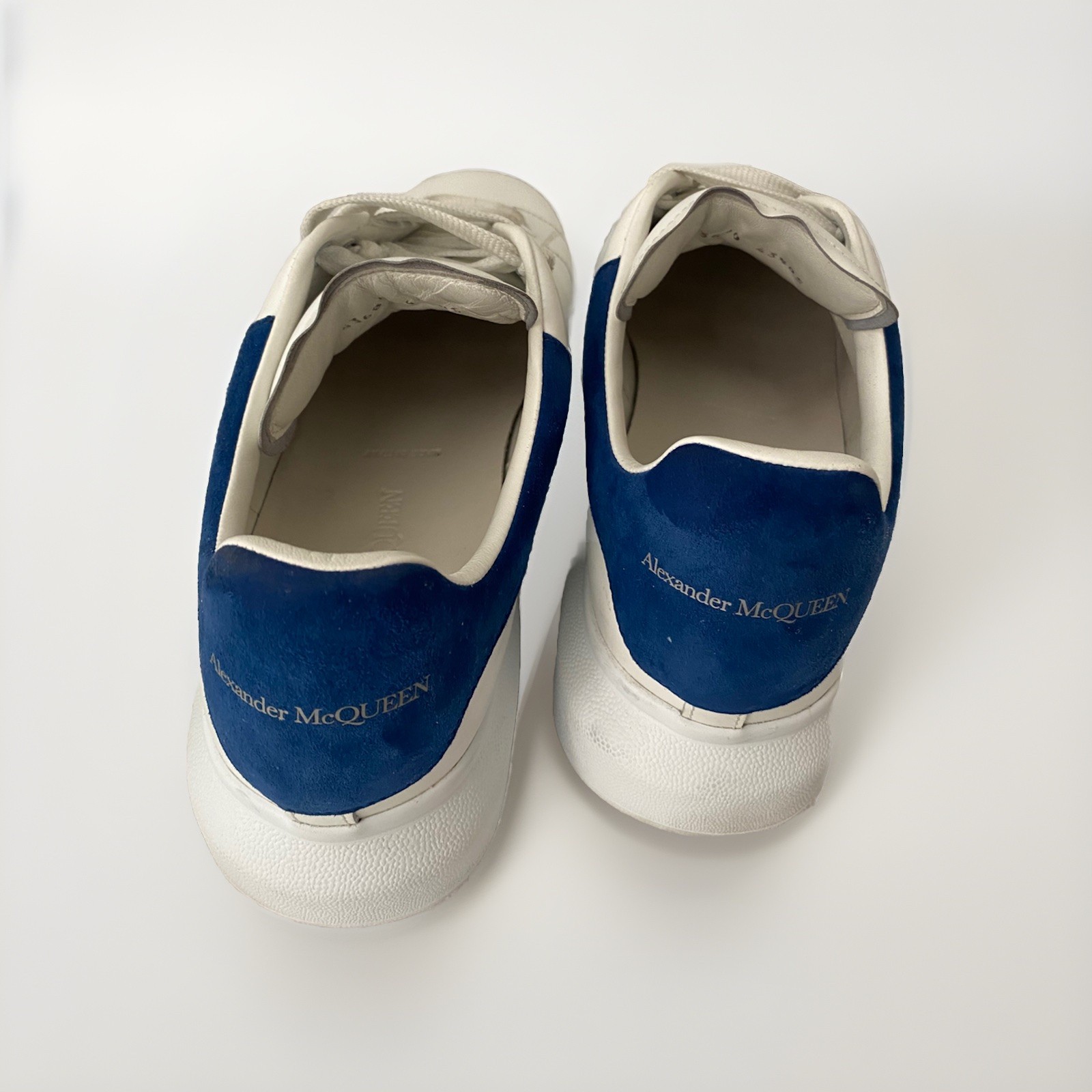 Alexander McQueen Oversized Luxury Sneakers White Blue EU 43 1/3 DS Men’s Italy