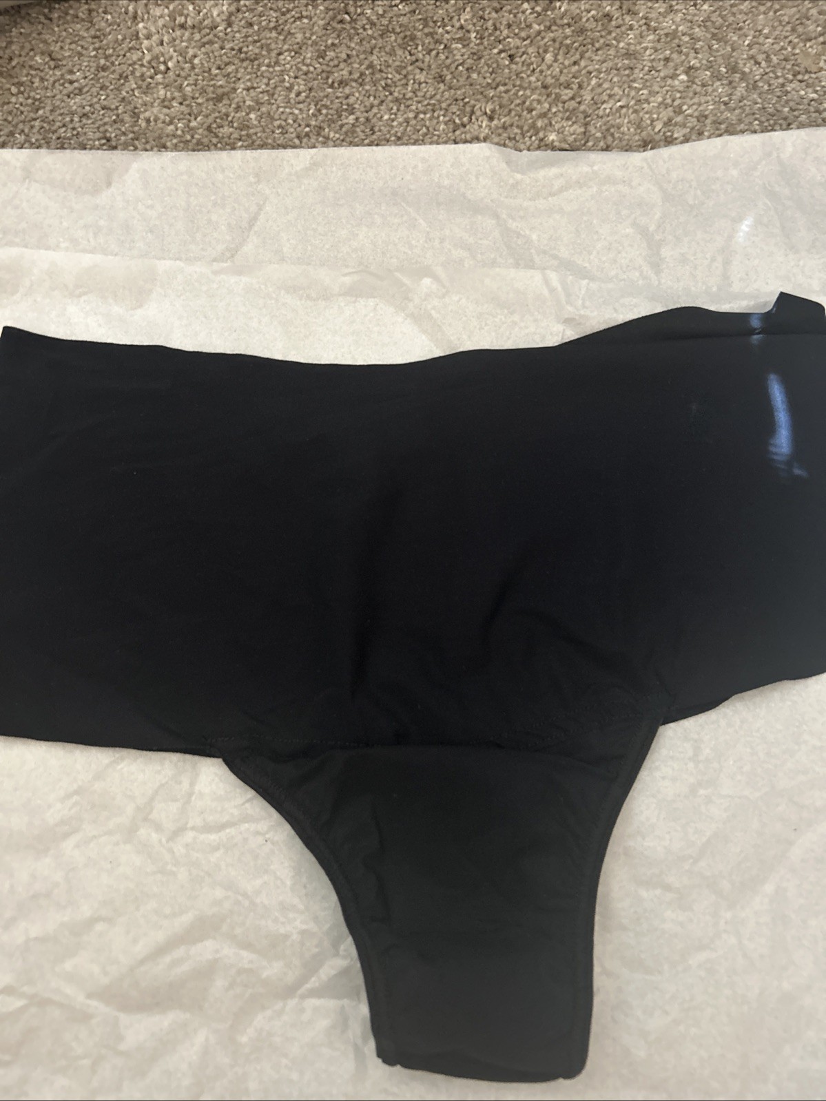 New Hanky Panky Black Boy Shorts High Cut size Med