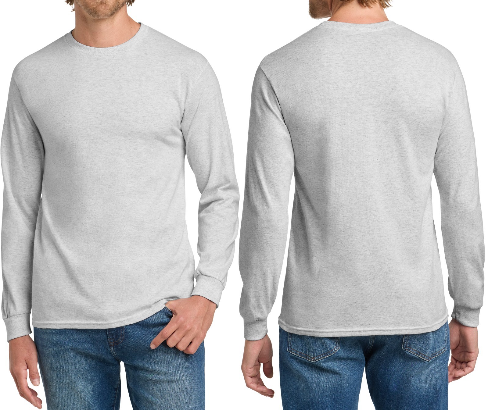 Mens Gildan 100% Heavy USA Cotton Long Sleeve T-Shirt Classic Fit Tee S-3XL NEW!