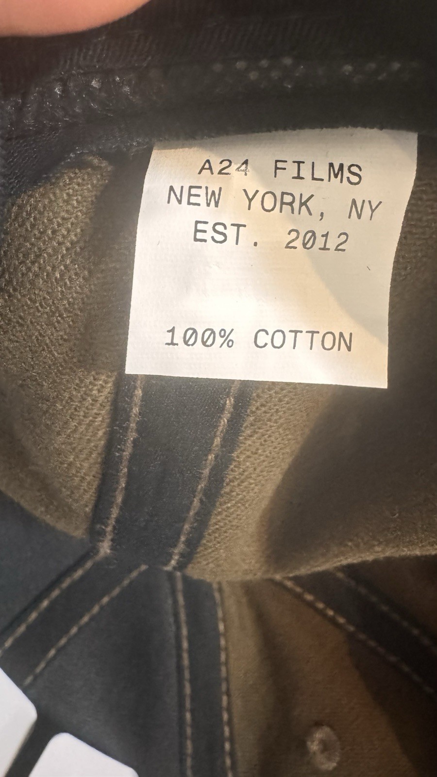 A24 Spring Logo Hat brown with Orange Embroidery