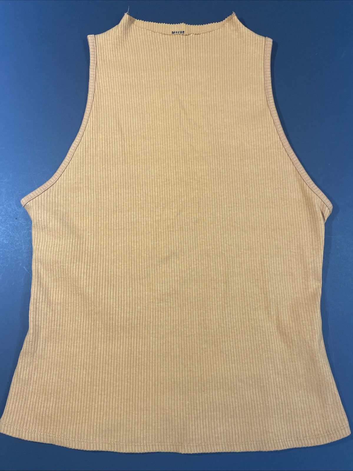 Maeve Anthropologie High Neck Ribbed Tank Orange Size XL NWT