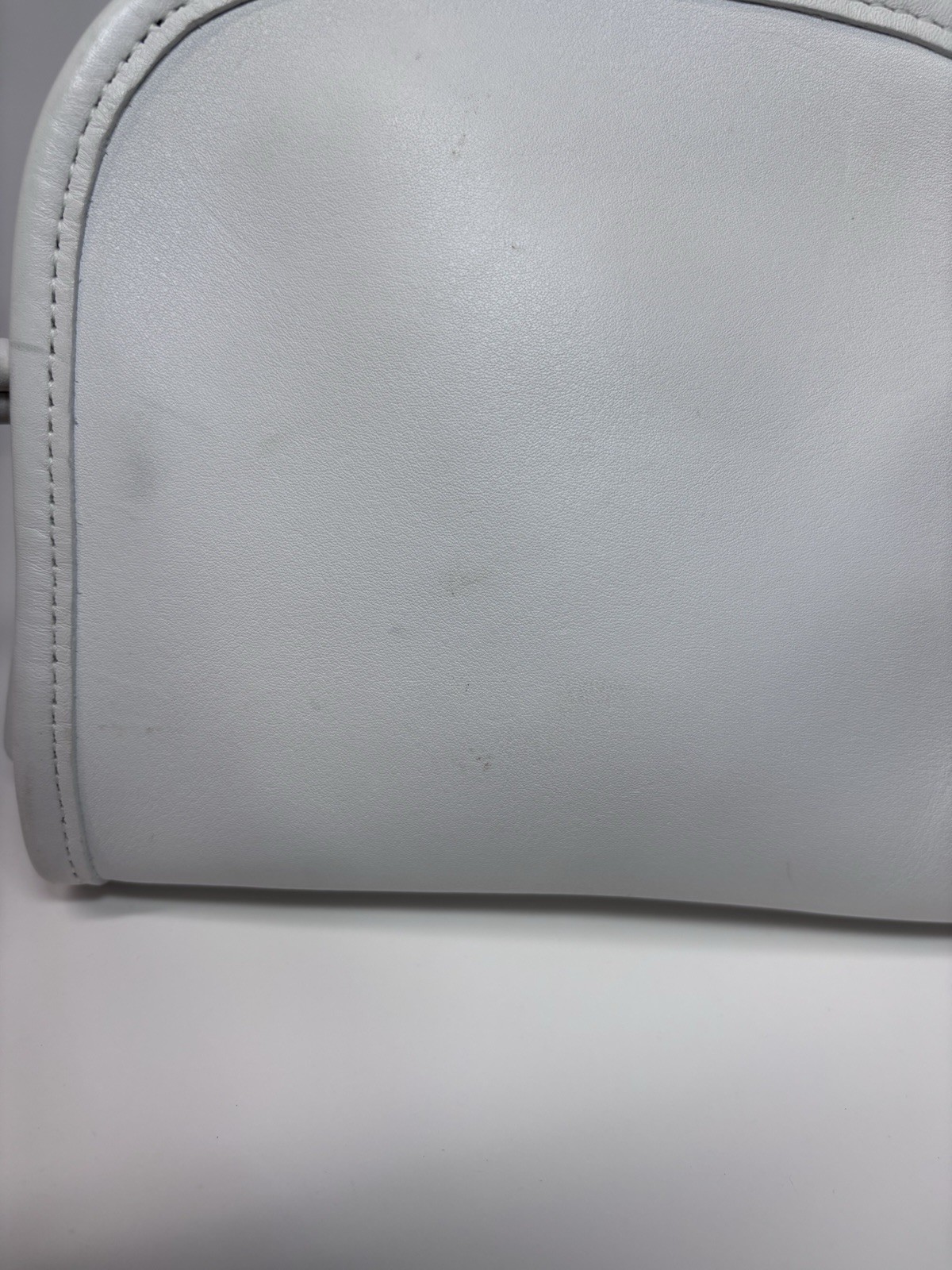 Vintage Coach 9017 Abby Shoulder Bag Bone White Crossbody Leather Purse USA Made