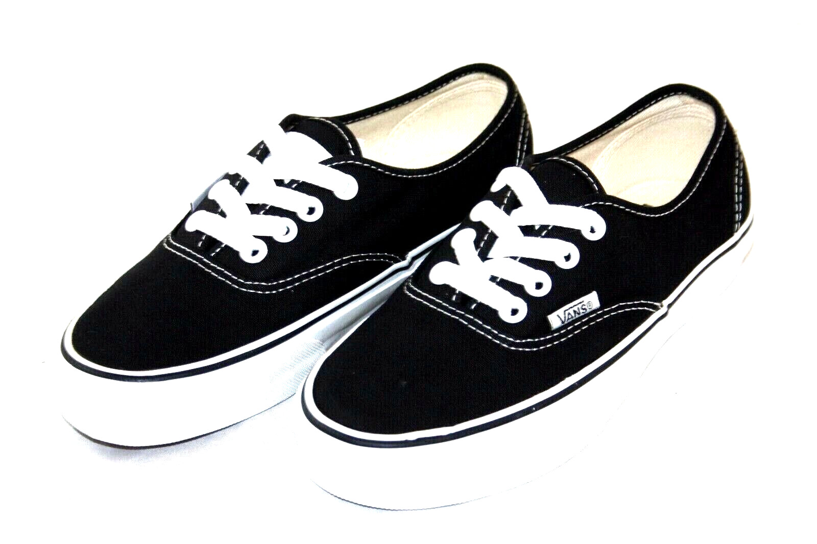 Vans Authentic Canvas Skateboarding BLACK/WHITE VN000EE3BLK UNISEX SHOE