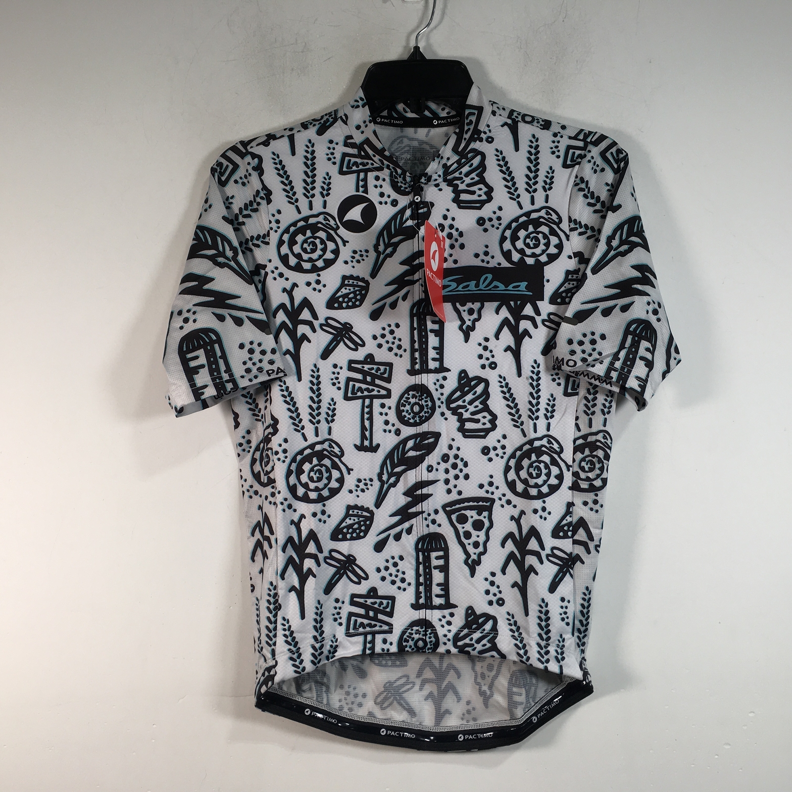Pactimo SAL Team Short Sleeve Jersey, Size M – White/Black/Blue