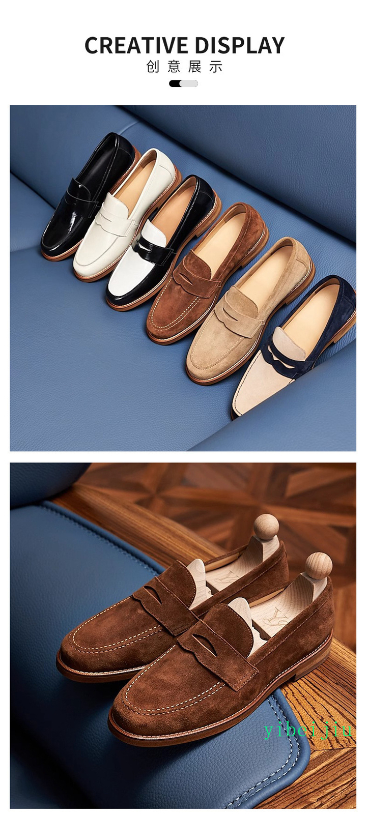 Vintage Men’s Real Suede Leather Slip On Loafers Dress Shoes Handmade Retro 2026