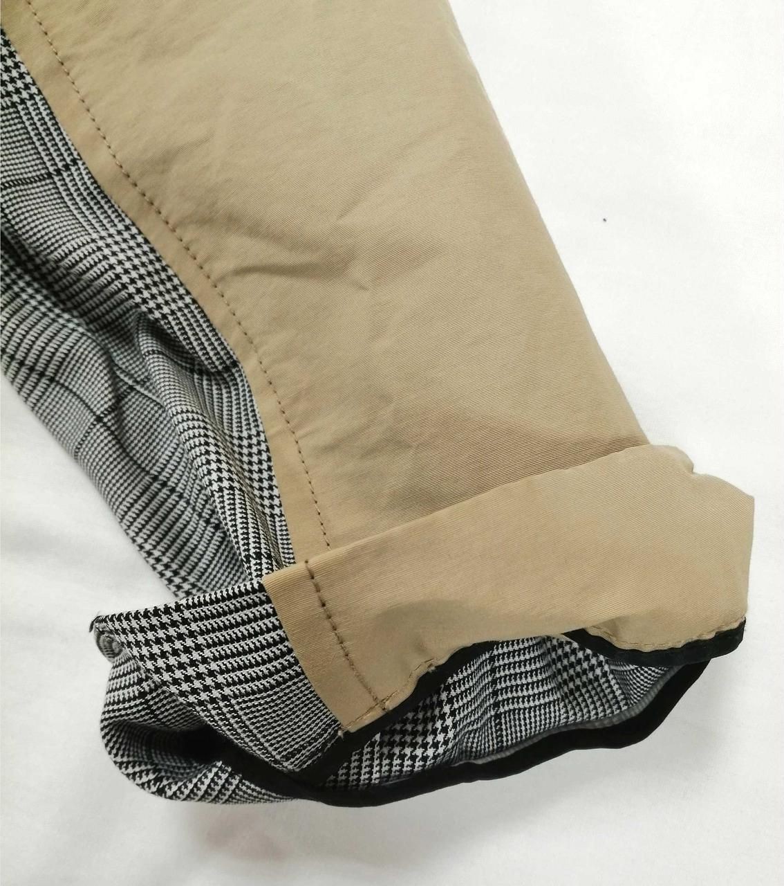 ELENDEEK Color Combination Coat 511810000001 Beige X Glen Plaid Used