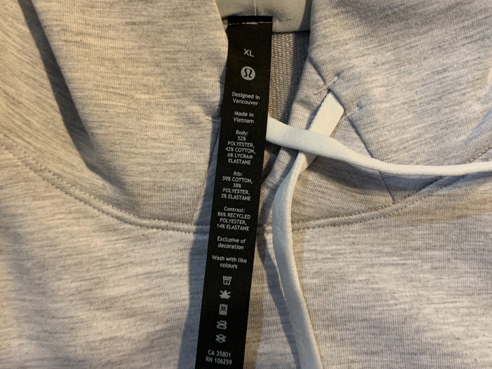 Lululemon NFLA City Sweat Pullover Hoodie XL Grey NFL Players Association Issued