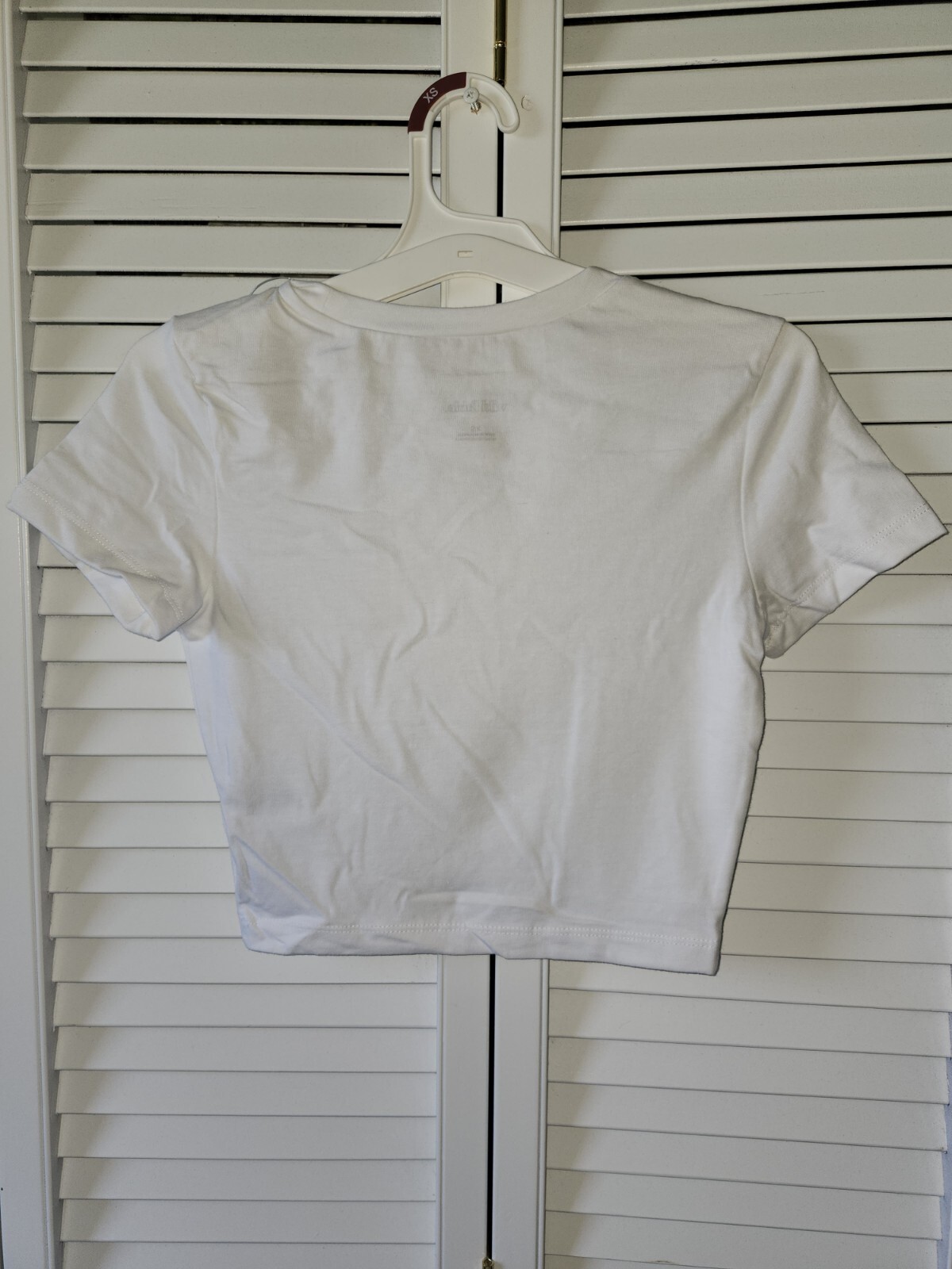 NWT Womens Wild Fable Crop Top Short Sleeve White Size XS