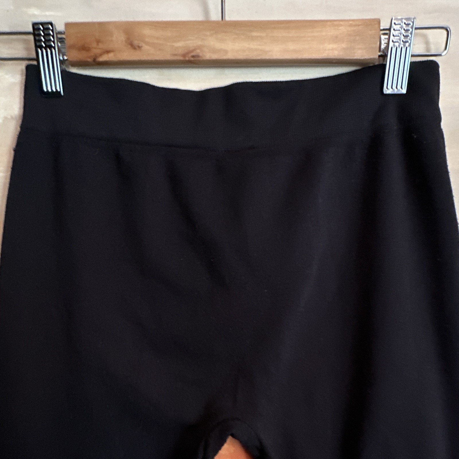 Yelete High Rise Ankle Leggings Stretch Black Solid Women’s One Size